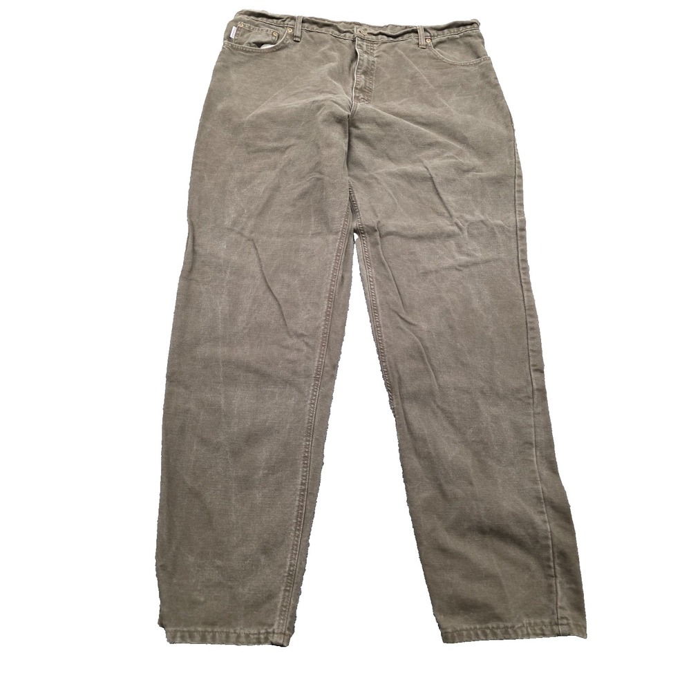 Carhartt Heavy Canvas Work Pants B72 TMB Brown Made USA Mens Size 42"‎ X 36"